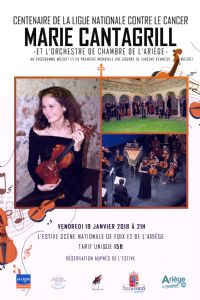 Concert de Marie Cantagrill et l'O.C.A.. Publié le 08/01/18. Foix 21H00